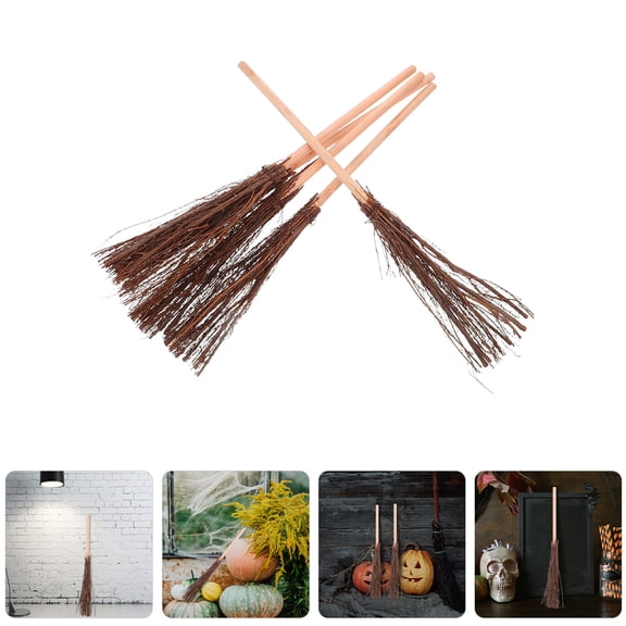 OFFIGAM 5Pcs Dollhouse Broom Multi Rustic Mini Brooms Handmade Decoration Craft Projects