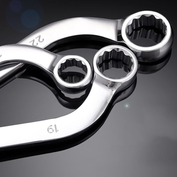 OFFIGAM 5Pcs Double Box End Wrench Set Chrome Vanadium Steel For Car Emergency