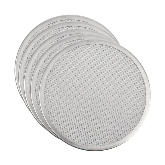 OFFIGAM 5Pcs Plated Silver Stainless Steel Sprouting Lids with Anti Rust Filter for Mason Jar Use