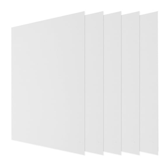 OFFIGAM 5Pcs Sublimation Metal Blanks for DIY Projects Aluminum Sheets White for Crafting Supplies Photo Frame