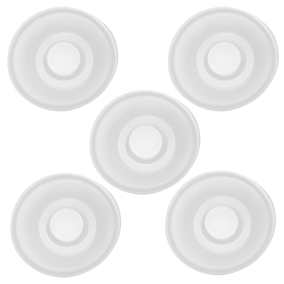 OFFIGAM 5Pcs Transparent Leak Proof Water Bottle Lid Replacement Plastic Cap Covers