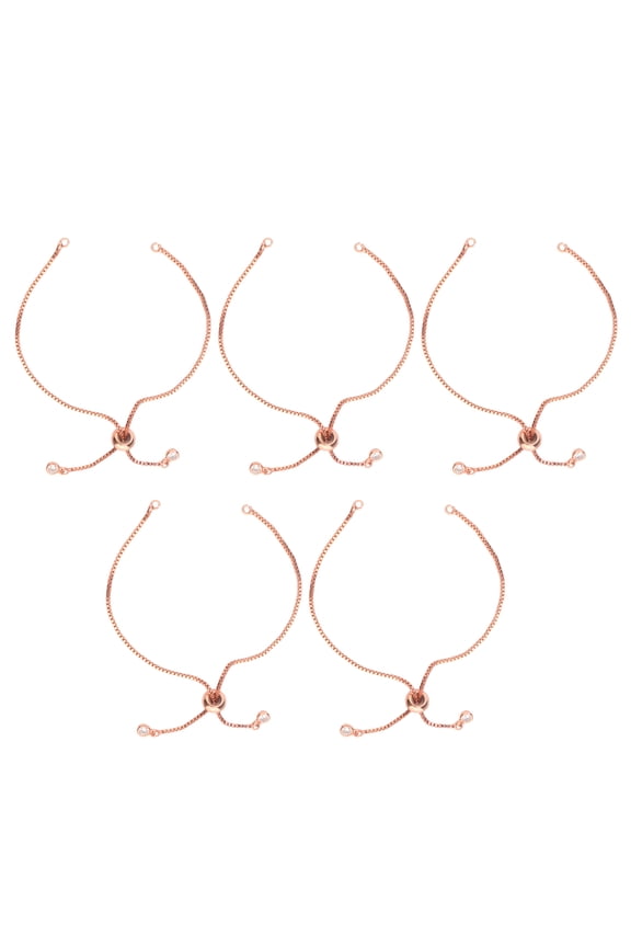 5pcs Adjustable DIY Bracelet Basic Chains for Jewelry Ideas for Craft Enthusiasts