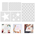 thumbnail image 1 of OFFIGAM 5-Pack White PP Craft Stencils for Home Decoration and Projects, Ideal for Teens and Crafting, 1 of 8
