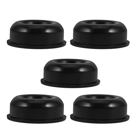 OFFIGAM 5-Pack Black Plastic Water Inlet Hole Caps for Gym Machines, Boxing Gear, and Fitness Equipment