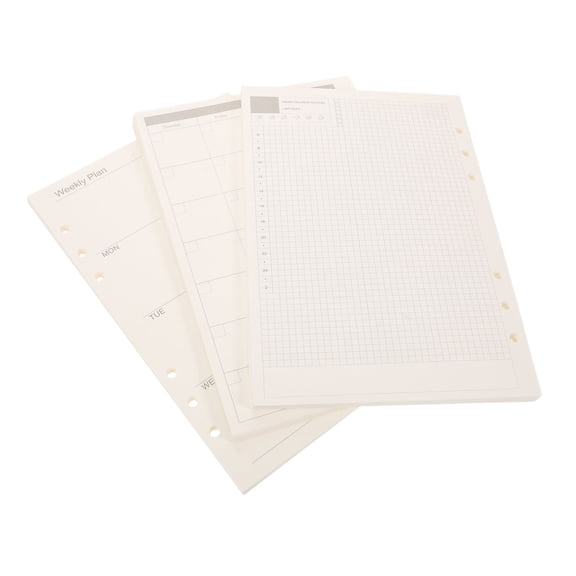 OFFIGAM 6 Hole Punched A5 Planner Inserts White Lined Paper Refill for Work and School