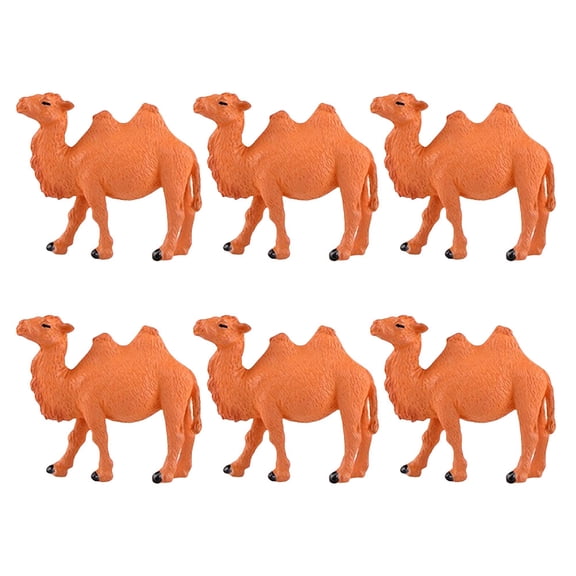 OFFIGAM 6 Pcs Resin Camel Figurines Desk Decor Decorative Camel Statues for Family Use