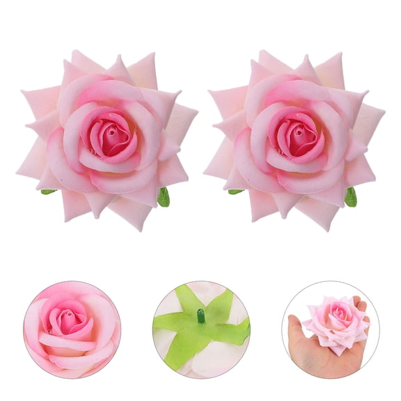 OFFIGAM 6 Pcs Small Artificial Flowers with Pink Silk for Daily Use Craft Flowers