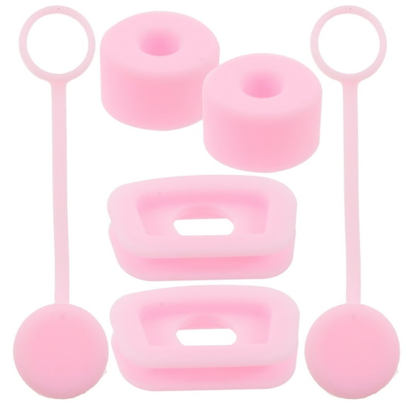 OFFIGAM Reusable Silicone Spill-Proof Stopper for Belly Bottle Straw, 1 Set, Leak-Resistant Colorful Design
