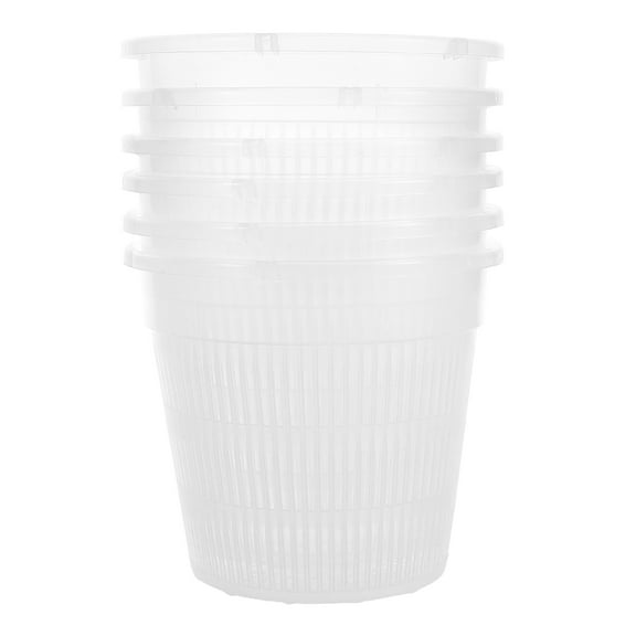 OFFIGAM 6 Sets Transparent Potting Containers For Plants Breathable Square Orchid Pot Modern Appearance Indoor Use