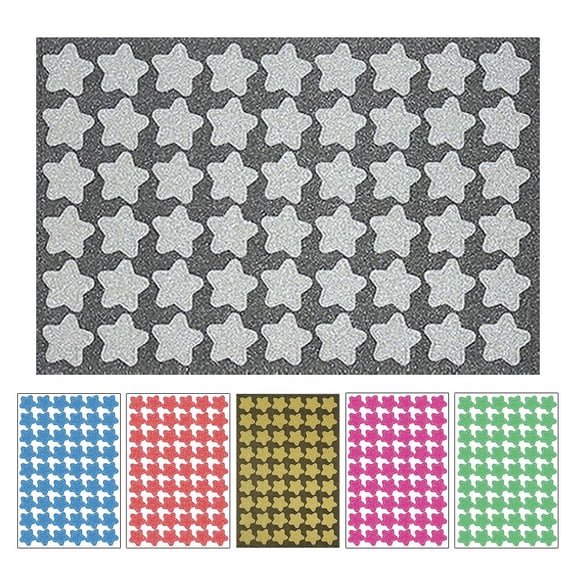 OFFIGAM 6-Pack Glitter Stickers Assorted Colors for Student Rewards and Achievement Recognition