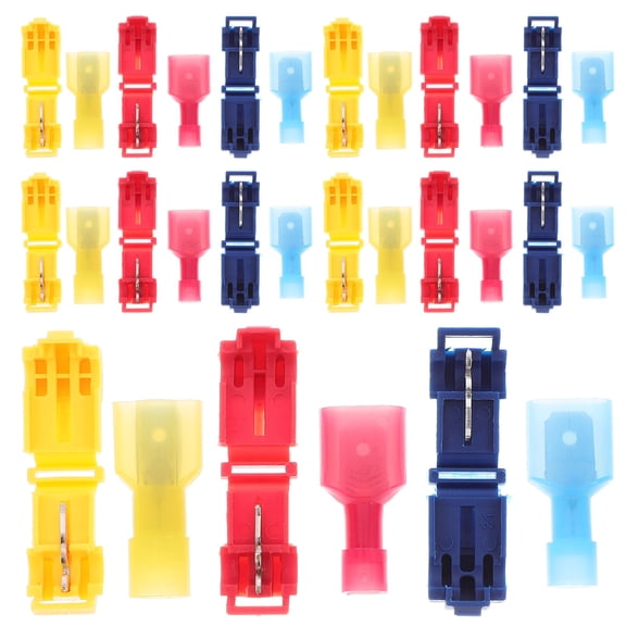 OFFIGAM 60 Pcs Wire Tap Connectors Multi Brass Electrical Wire Connectors for Home and Automotive Use