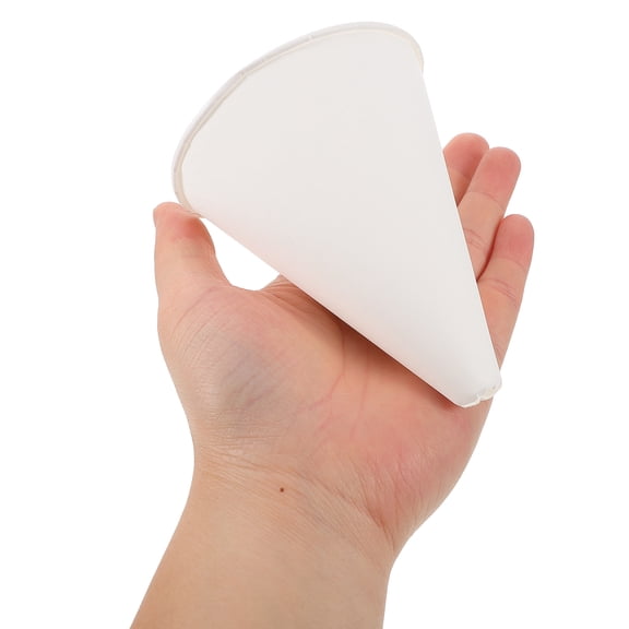 OFFIGAM 60 Pcs White Paper Oil Funnels for Automotive Engine , Disposable Cone Funnels for Cars and Businesses