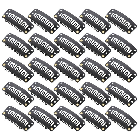 OFFIGAM 60pcs Snap Hair Clips for Wig Making and Sewing with Comb Teeth for Hair Extensions and Hat Fixing