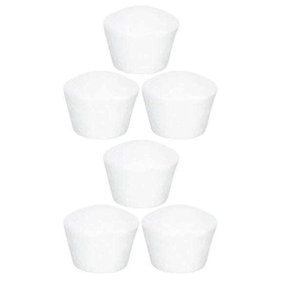 OFFIGAM 6PCS Cupcake Models Artificial Cupcake Model for Wedding and Birthday White Foams
