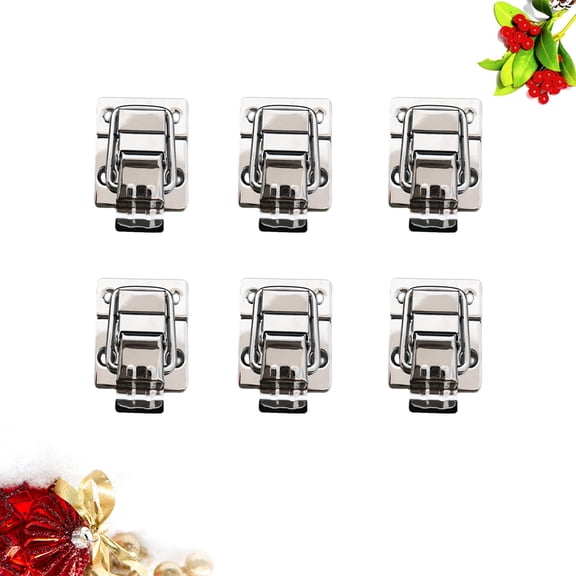 OFFIGAM 6PCS Small Box Latches Iron Tool Box Lock Latch Clamps Daily Use Hardware