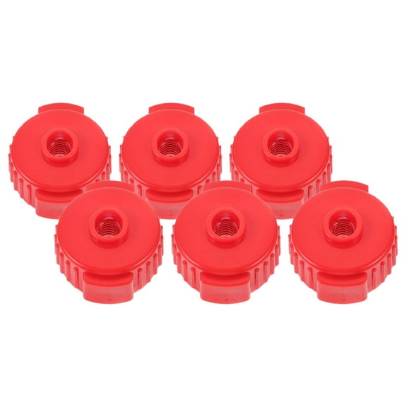 OFFIGAM Drum Cymbal Sleeves 6 Pieces Red Plastic Protectors for Professional Drum Set Accessories