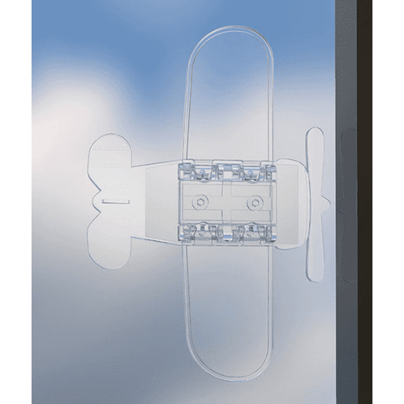 OFFIGAM 6-Pack Adjustable Transparent Sliding Window Locks, Airplane Style Limiters for Home Security