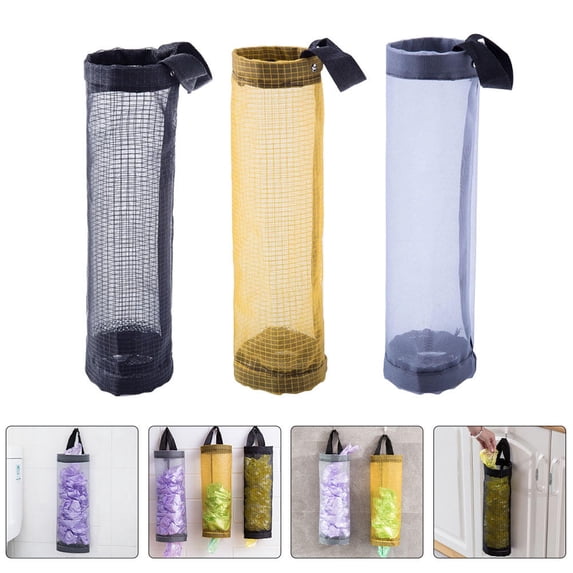 OFFIGAM 6-Pack Grocery Bag Holders with Polyester Mesh for Kitchen, Bathroom, and Home Organization