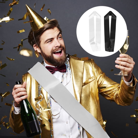 OFFIGAM 6Pcs Blank Sashes for DIY Bachelor Party Pageants Graduation Wedding Men Women