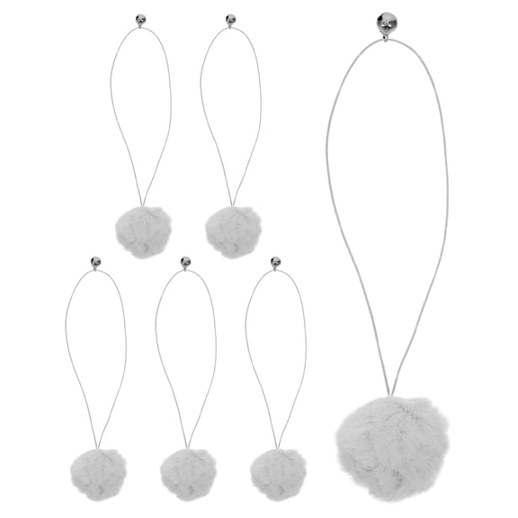 OFFIGAM 6Pcs Light Grey Replacement Cat Balls with Bell for Hanging Cat Trees and Scratching Posts