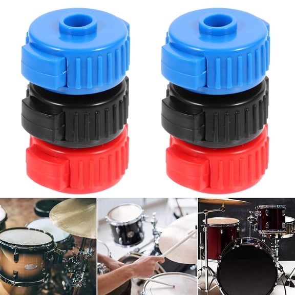 OFFIGAM Cymbal Quick Assembly Nuts Easy Install Assorted Color Plastic for Instrument 6Pcs