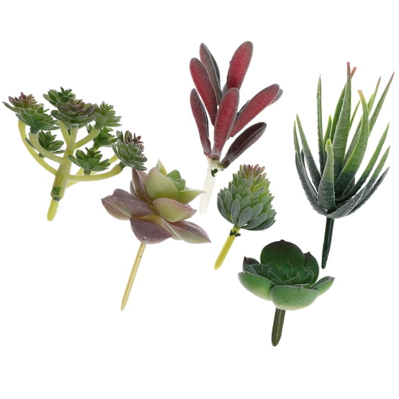 OFFIGAM 6 Pcs Artificial Potted Plants, Assorted Colors Faux Greenery for Home, Office, Desk, Shelf Decoration