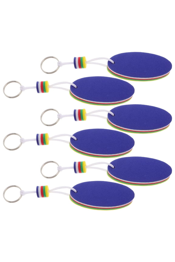 6Pcs Floating Keychain Oval Foam Design for Swimming Surfing and Boating Essentials