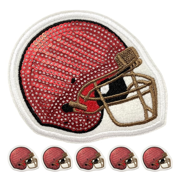 OFFIGAM 6Pcs Game Day Decorative Applique Football Sew on Multi for Sports Enthusiasts and Collectors