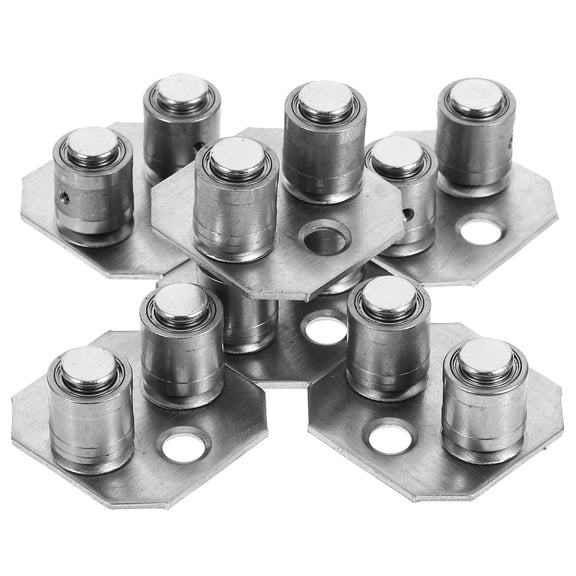 OFFIGAM 6-Pack Stainless Steel Gate Rollers with Sliding Barn Door Floor Guide for Smooth Quiet in Home and Office