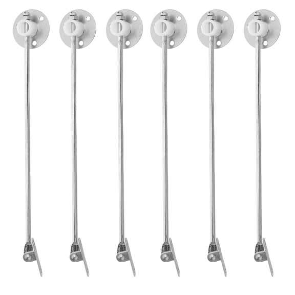 OFFIGAM 6Pcs Heavy Duty Kitchen Cabinet Door Support Rod Silver Metal Drop Down Hinges for Smooth Close