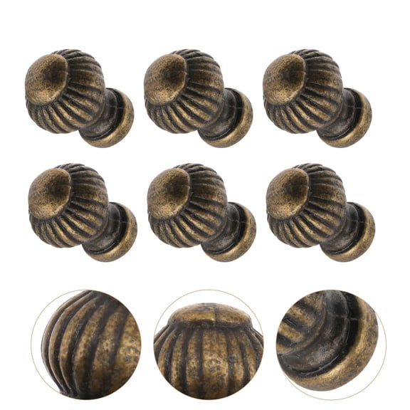 OFFIGAM 6-Pack Antique Style Zinc Alloy Kitchen Cabinet Knobs for Furniture Hardware, and Stylish Drawer Pulls