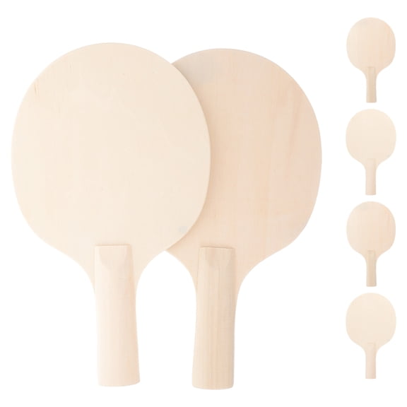 OFFIGAM 6Pcs Light Yellow Wooden Paddle DIY Kit For Crafting And Sport Activities