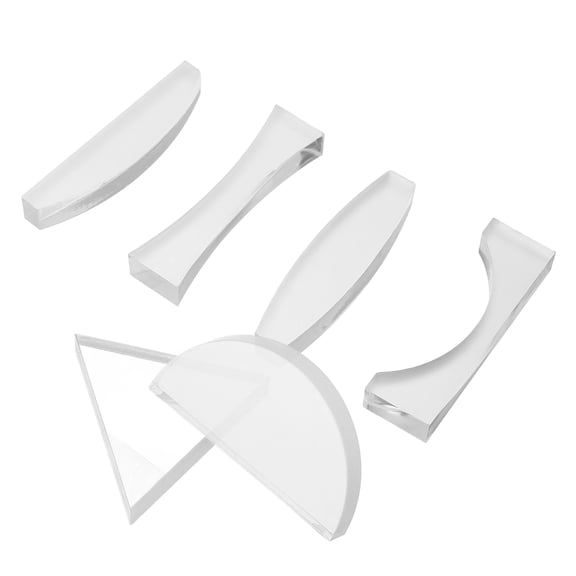 OFFIGAM Science Optics Kits Biconvex Lens Acrylic 6Pcs Assorted Color for School