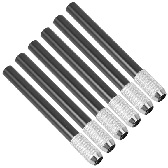 OFFIGAM 6Pcs Lightweight Pencil Extension Tool for Wood Graphite Pencils Black