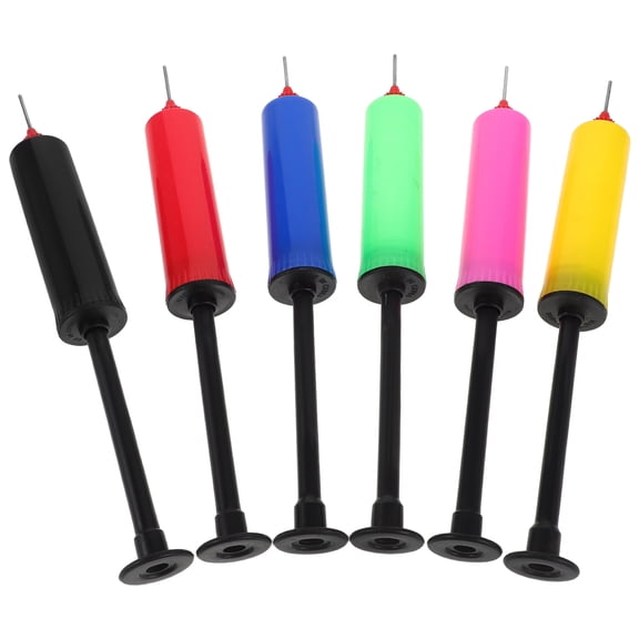 OFFIGAM 6Pcs Manual Balloon Pump Portable Inflator Handheld Air Pump for Balloons and Sport Accessories