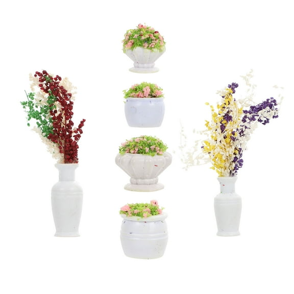 OFFIGAM 6Pcs Mini Flower Vase Plastic Small and for Friends Who Like to Decorate