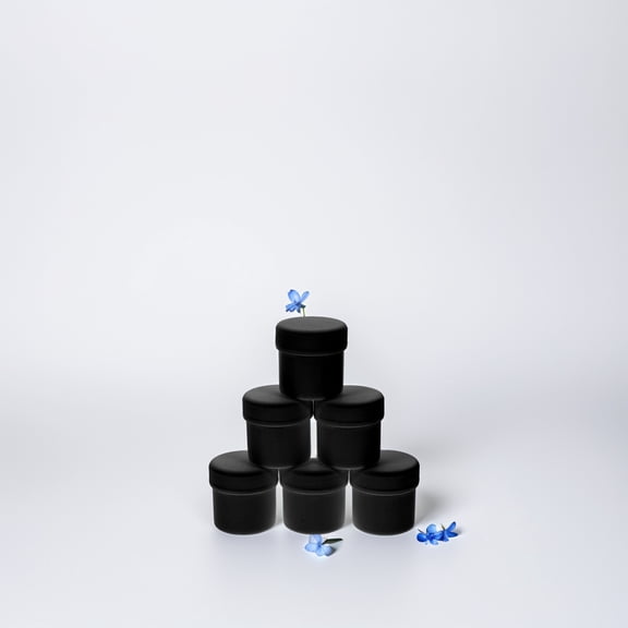 OFFIGAM Black HDPE Jars Multipurpose, High Sealing, , Reusable, Portable Containers for Paint Storage and More