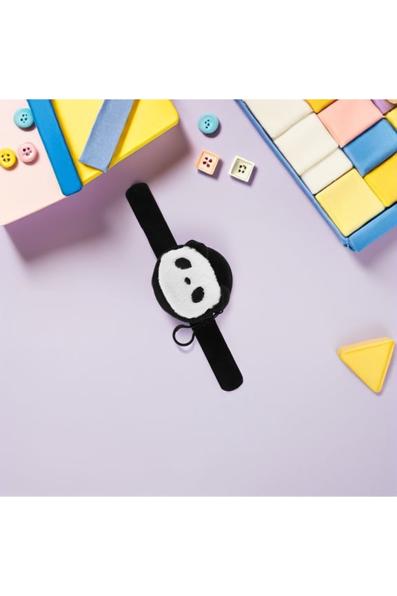 6Pcs Plush Animal Slap Bracelets Panda Design Wrist Wallets for Party Favors