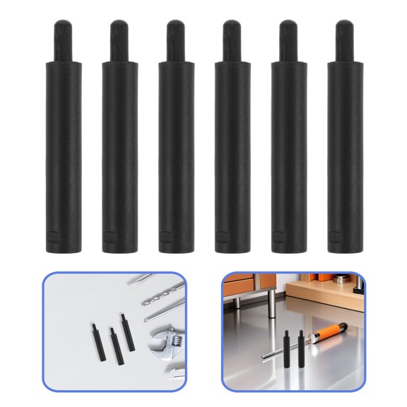 OFFIGAM 6Pcs Soft Close Damper Set Black for Cabinet Doors with Silent Hydraulic Mechanism