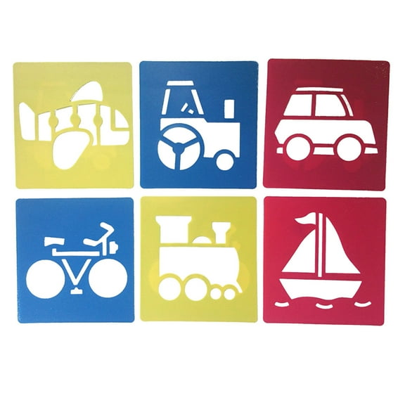 OFFIGAM 6Pcs Template for Drawing Assorted Color for Kids Crafts for Children Above 3 Years Old