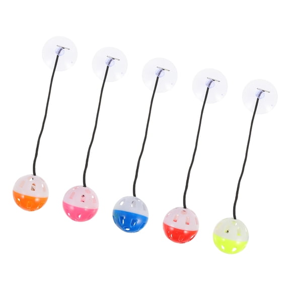 OFFIGAM 6-Piece Assorted Color Plastic Bells for Reptile Toys Indoor Play Accessories for Pet Owners