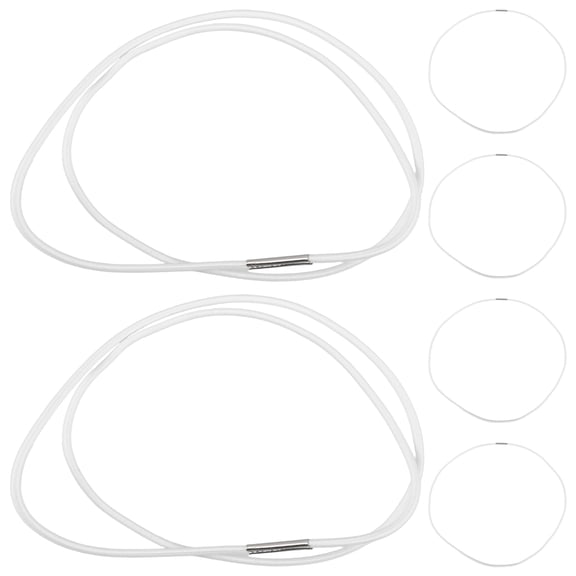 OFFIGAM 6Pcs Trash Bag Bands White Elastic Rope Garbage Straps For Homeowners