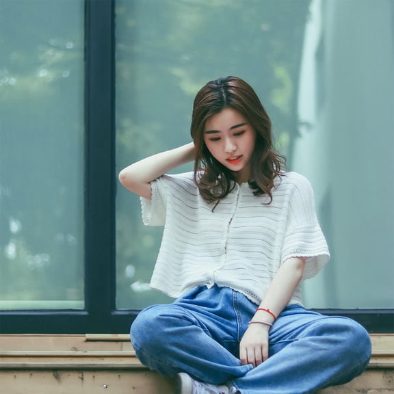 OFFIGAM 6Pcs Unisex Black Hair Loop Band with Wave Teeth Holds Hair Without Pulling Lightweight