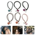 thumbnail image 1 of OFFIGAM 6-Pack White Elastic Hair Ties Hair for Women and Girls Suitable for Any Occasion, 1 of 8