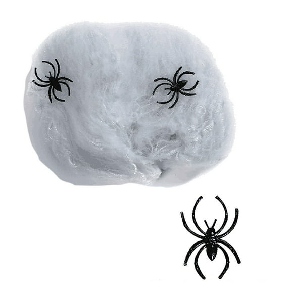 OFFIGAM 6-Pack White Spider Web Decorations for Indoor Party and Spooky Home Decor