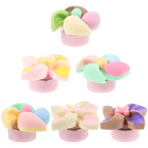 OFFIGAM 6-Pack Multi-Color Resin Windmill Car Accessories Dashboard Decorations for Stylish Vehicle Interiors