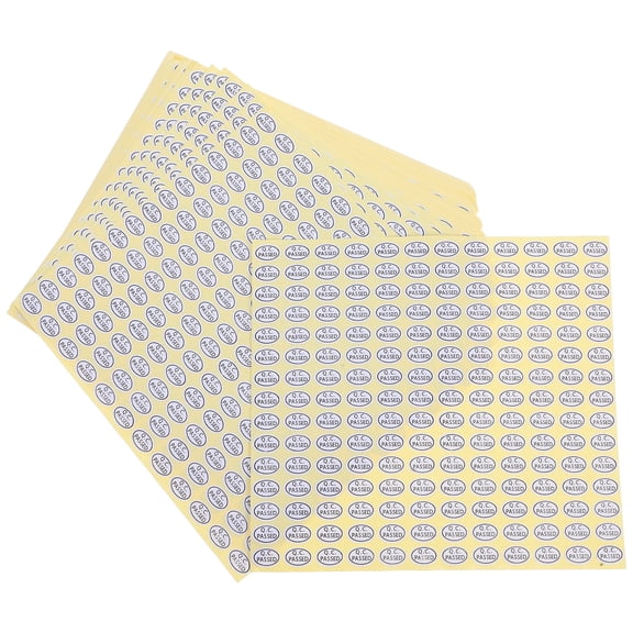 OFFIGAM 6 Bags QC Passed Stickers Self-Adhesive Inspection Labels for Boxes, Bottles, and Quality Control