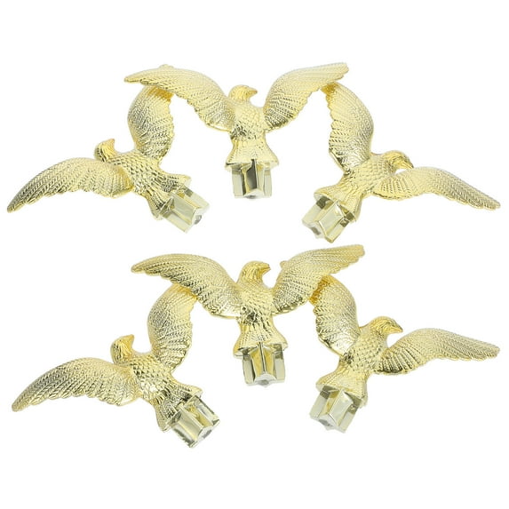 OFFIGAM Set of 6 Golden Plastic Flagpole Toppers Decorative Finials for Outdoor and Indoor Use