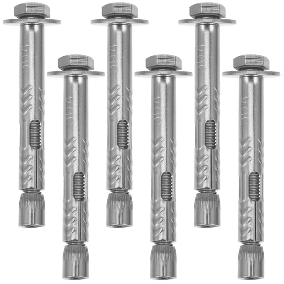 OFFIGAM 6pcs Heavy Duty Anchor Bolt in Silver for Stable Fixation and Anchoring