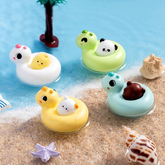 OFFIGAM 6pcs Microlandscape Decor with Miniature Resin Animal Figurines for Office Desk Decor Assorted Color